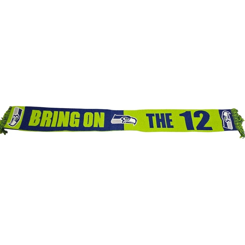 Seattle Seahawks Fan Scarf Green Blue NFL Football 12th Man Fangear NFL Playoffs